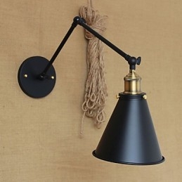 Arandelas de parede Luzes de balanço Luzes de parede de leitura Mini estilo rústico Lodge Metal
