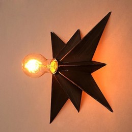 Breve iluminação de estrela de cinco pontas, luminária de parede moderna personalizada, lâmpadas de habitação infantil