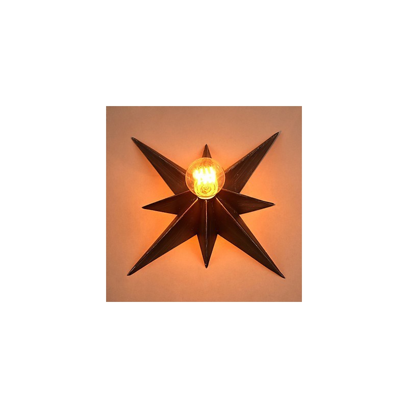Breve iluminação de estrela de cinco pontas, luminária de parede moderna personalizada, lâmpadas de habitação infantil