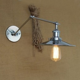 Arandelas de parede Luzes de balanço Luzes de parede de leitura Mini estilo rústico Lodge Metal