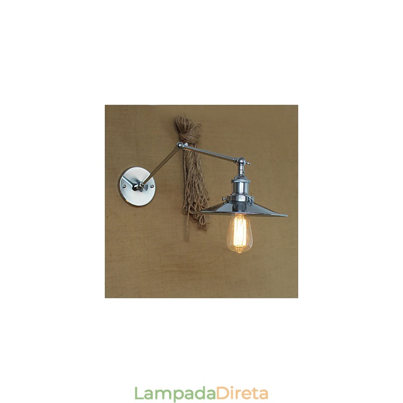 Arandelas de parede Luzes de balanço Luzes de parede de leitura Mini estilo rústico Lodge Metal