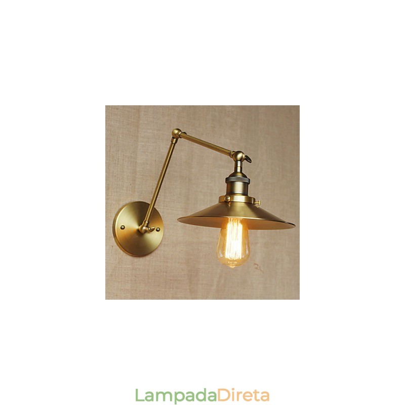 Arandelas de parede Luzes de balanço Luzes de parede de leitura Mini estilo rústico Lodge Metal