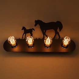 American Village Pastoral LOFT Estilo Quarto Corredor Ferro Retro Cavalo Selvagem Lâmpadas de Parede Frete Grátis