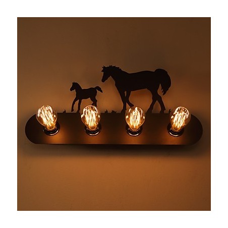 American Village Pastoral LOFT Estilo Quarto Corredor Ferro Retro Cavalo Selvagem Lâmpadas de Parede Frete Grátis American Village Pastoral LOFT Estilo Quarto Corredor Ferro Retro Cavalo Selvagem Lâmpadas de Parede Frete Grátis
