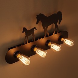 American Village Pastoral LOFT Estilo Quarto Corredor Ferro Retro Cavalo Selvagem Lâmpadas de Parede Frete Grátis
