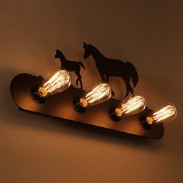 American Village Pastoral LOFT Estilo Quarto Corredor Ferro Retro Cavalo Selvagem Lâmpadas de Parede Frete Grátis