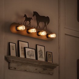 American Village Pastoral LOFT Estilo Quarto Corredor Ferro Retro Cavalo Selvagem Lâmpadas de Parede Frete Grátis