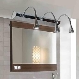 Apliques de parede de cristal Luzes de braço oscilante Luzes de parede de leitura Lodge rústico Metal