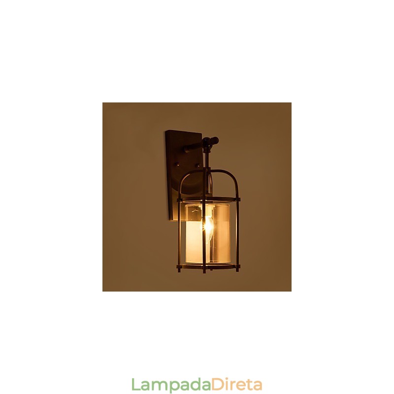 Luminárias de parede estilo industrial criativo com lâmpada de flauta Edison e luzes de decoração de bar interno