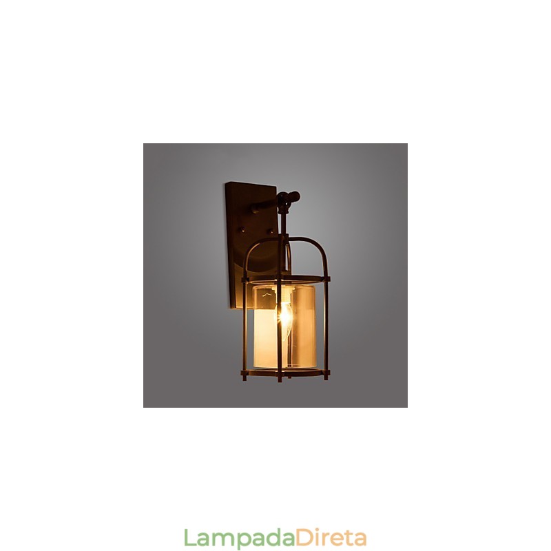 Luminárias de parede estilo industrial criativo com lâmpada de flauta Edison e luzes de decoração de bar interno