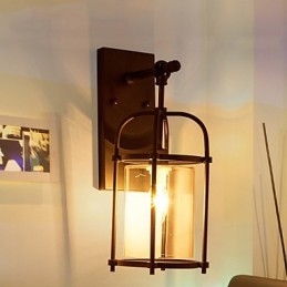 Luminárias de parede estilo industrial criativo com lâmpada de flauta Edison e luzes de decoração de bar interno