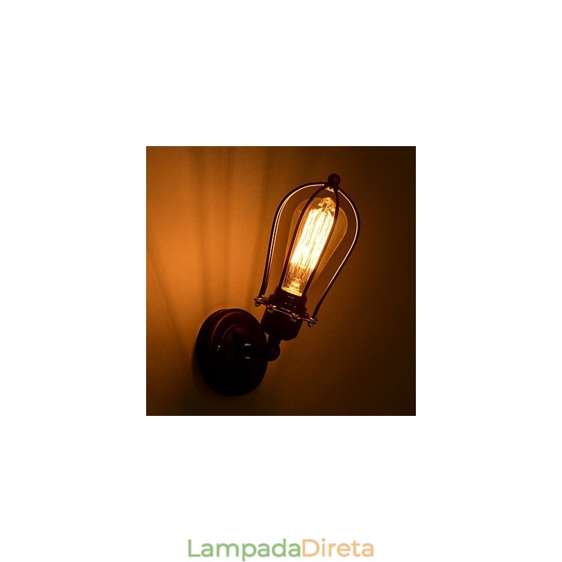 Luminária de parede Matel estilo luxo 1 luz
