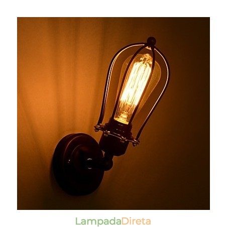 Luminária de parede Matel estilo luxo 1 luz Luminária de parede Matel estilo luxo 1 luz