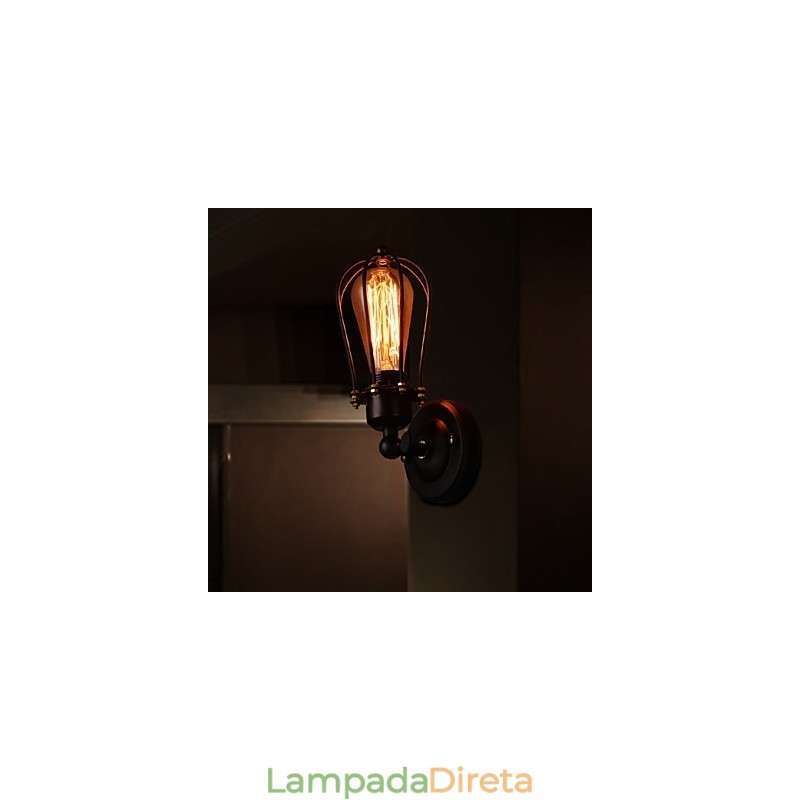 Luminária de parede Matel estilo luxo 1 luz