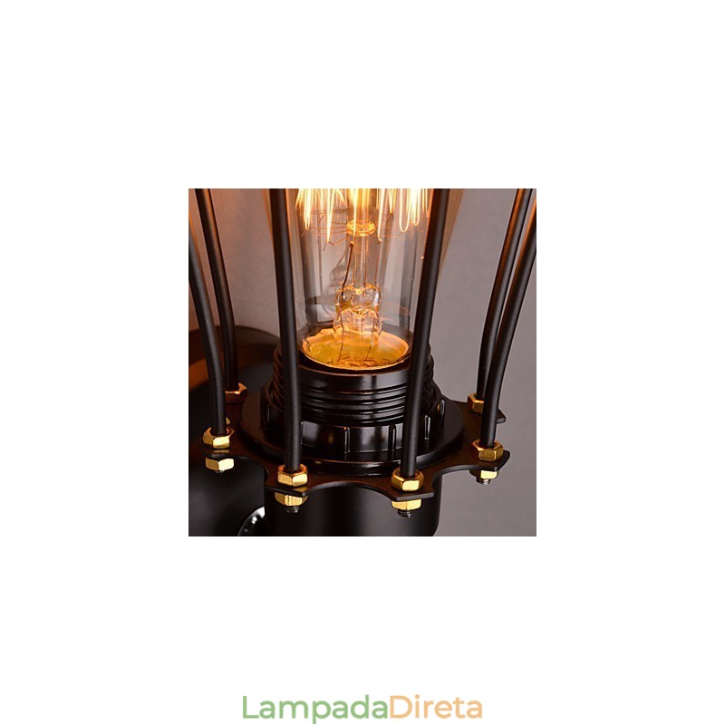 Luminária de parede Matel estilo luxo 1 luz