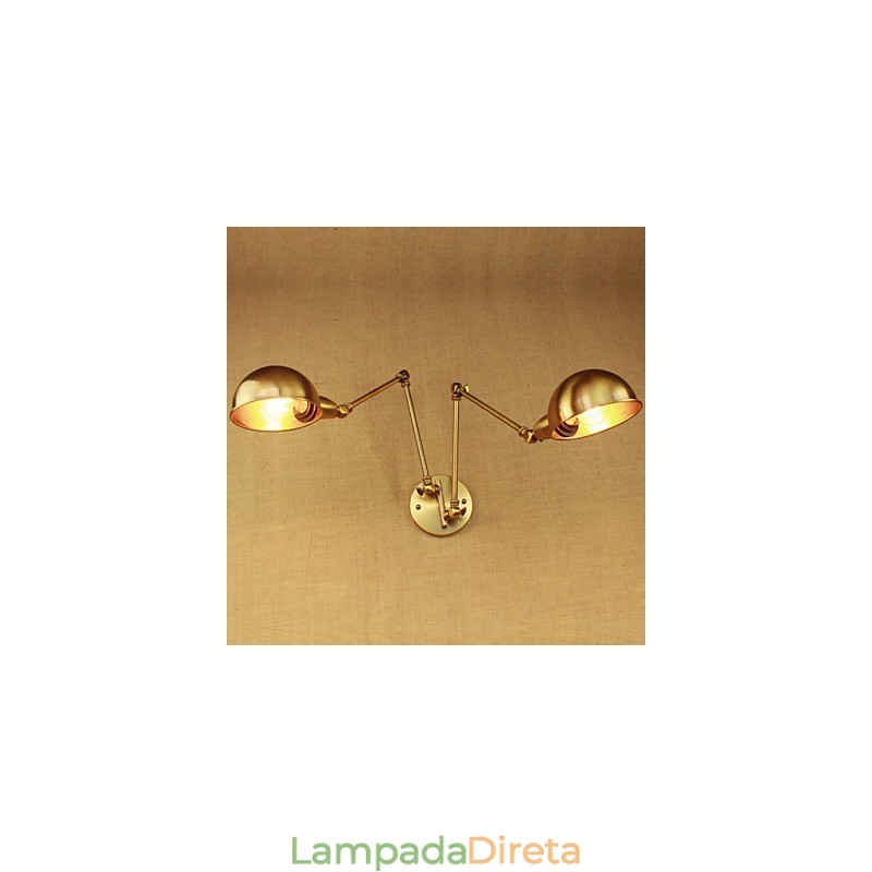 O novo bronze nostálgico moderno rural corredor sala de estar luz quente cabeça longa braço de ferro parede