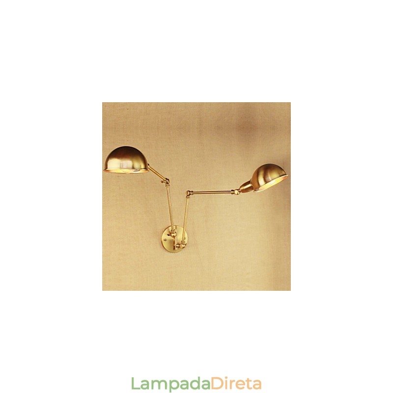 O novo bronze nostálgico moderno rural corredor sala de estar luz quente cabeça longa braço de ferro parede