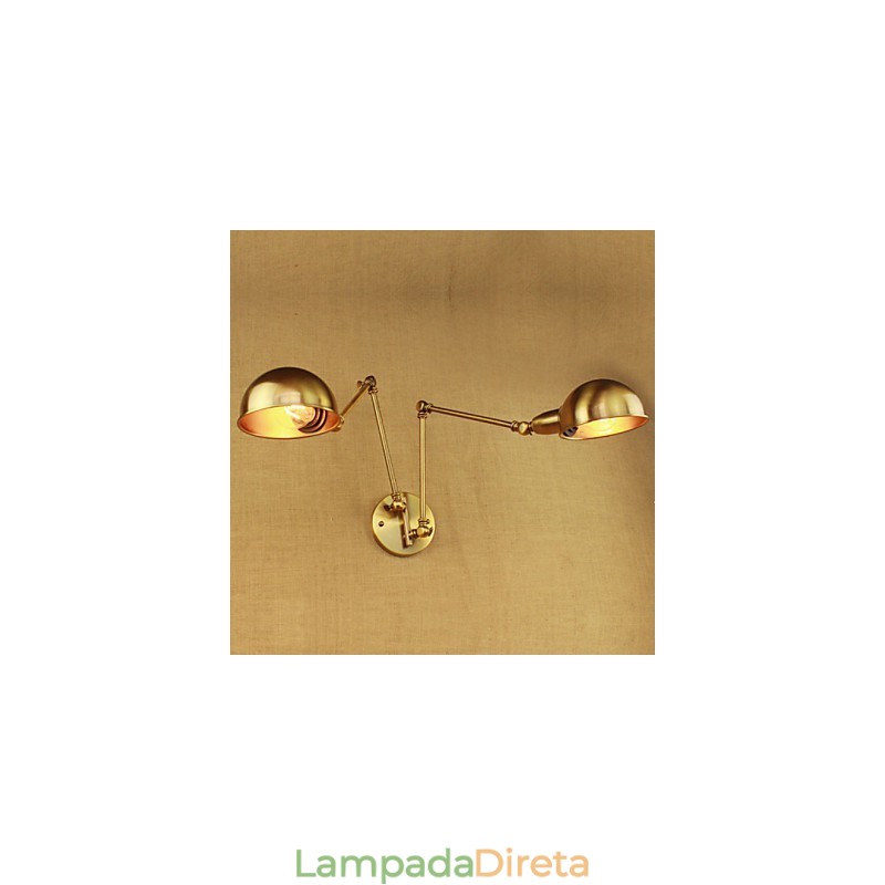 O novo bronze nostálgico moderno rural corredor sala de estar luz quente cabeça longa braço de ferro parede