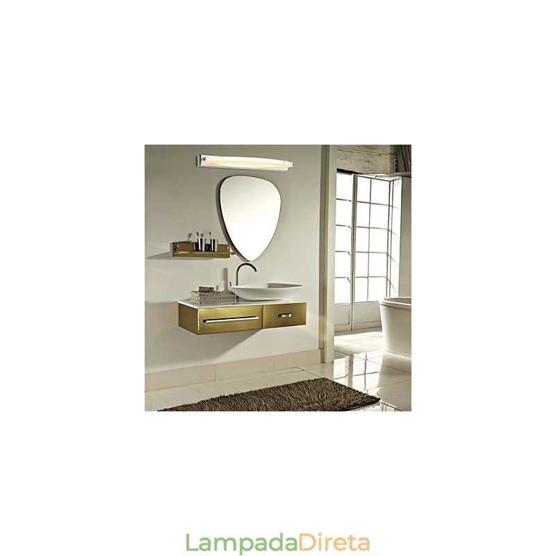 Luminária Espelho Aço Inox e Acrílico