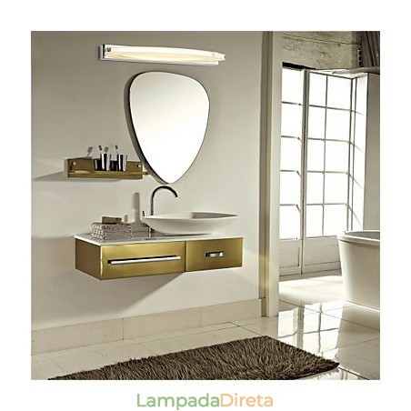 Luminária Espelho Aço Inox e Acrílico Luminária Espelho Aço Inox e Acrílico