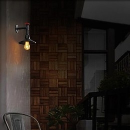 Mini Luminária de Parede 1 Luz Concisa Creme Ferro