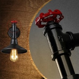Mini Luminária de Parede 1 Luz Concisa Creme Ferro