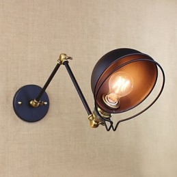 Arandelas de parede Luzes de balanço Luzes de parede de leitura Mini estilo rústico Lodge Metal
