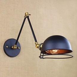 Arandelas de parede Luzes de balanço Luzes de parede de leitura Mini estilo rústico Lodge Metal