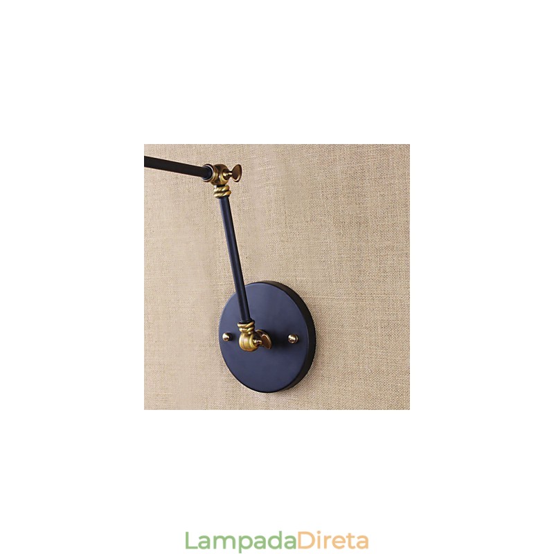 Arandelas de parede Luzes de balanço Luzes de parede de leitura Mini estilo rústico Lodge Metal