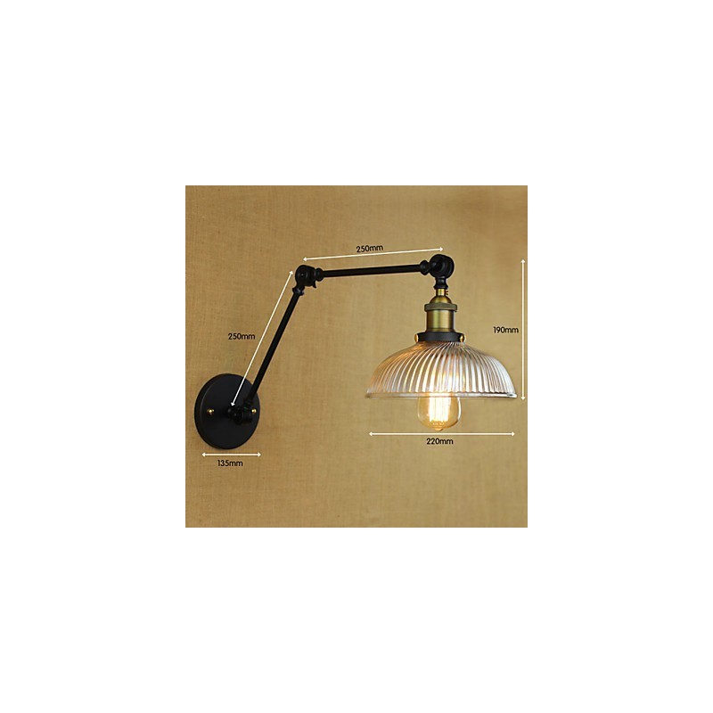 Arandelas de parede Luzes de balanço Luzes de parede de leitura Mini estilo rústico Lodge Metal