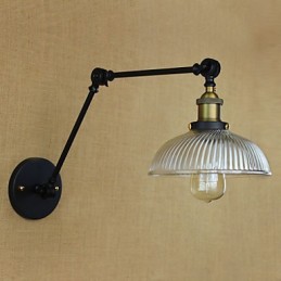 Arandelas de parede Luzes de balanço Luzes de parede de leitura Mini estilo rústico Lodge Metal