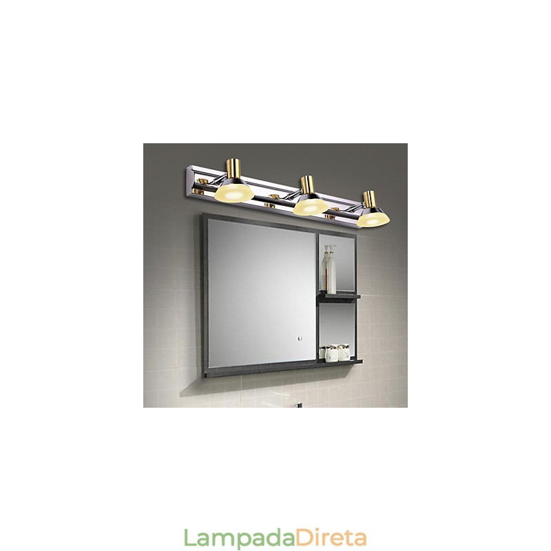 Iluminação de banheiro moderna contemporânea Metal