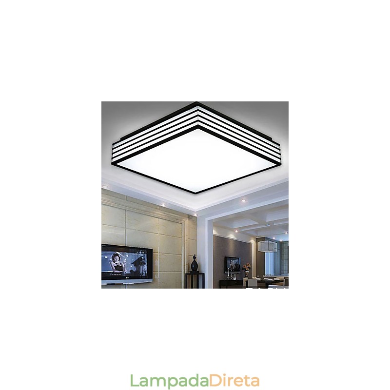 Contraído e contemporâneo preto e quadrado cúpula luz luz
