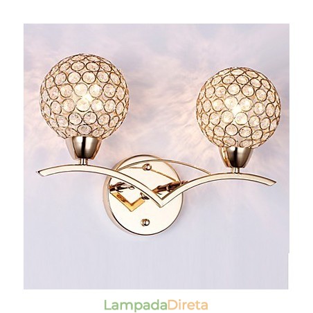 Apliques de parede Luminárias de parede de leitura Cristal Mini Estilo Moderno Contemporâneo Metal Apliques de parede Luminárias de parede de leitura Cristal Mini Estilo Moderno Contemporâneo Metal