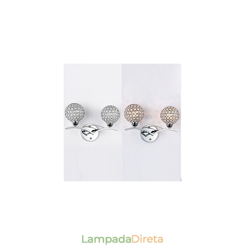 Apliques de parede Luminárias de parede de leitura Cristal Mini Estilo Moderno Contemporâneo Metal