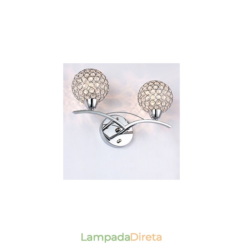 Apliques de parede Luminárias de parede de leitura Cristal Mini Estilo Moderno Contemporâneo Metal