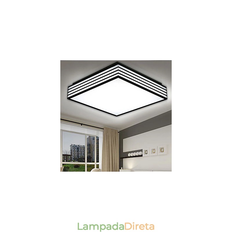Contraído e contemporâneo preto e quadrado cúpula luz luz