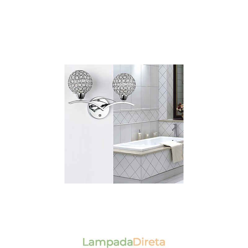 Apliques de parede Luminárias de parede de leitura Cristal Mini Estilo Moderno Contemporâneo Metal