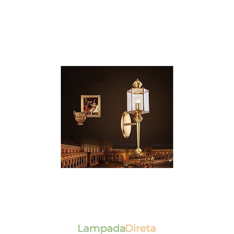 Lâmpada de jardim Lâmpada de cobre completa Lâmpada externa Lâmpada à prova d'água B