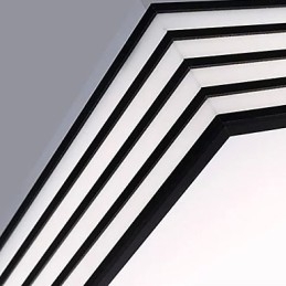 Contraído e contemporâneo preto e quadrado cúpula luz luz