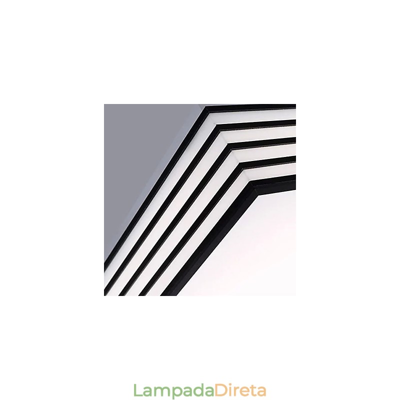 Contraído e contemporâneo preto e quadrado cúpula luz luz