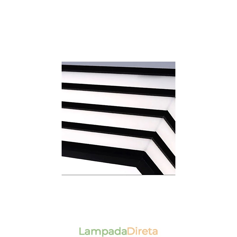 Contraído e contemporâneo preto e quadrado cúpula luz luz