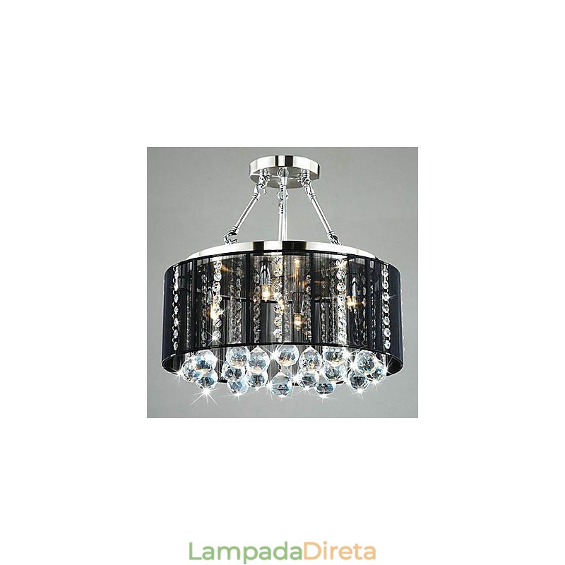 Montagem embutida tradicional clássica em metal cristal cromado