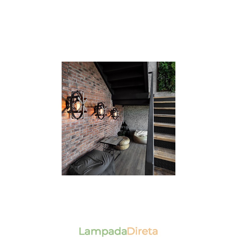 Novo estilo vintage industrial redondo arandela varanda loft entrada corredor quarto lâmpada de parede