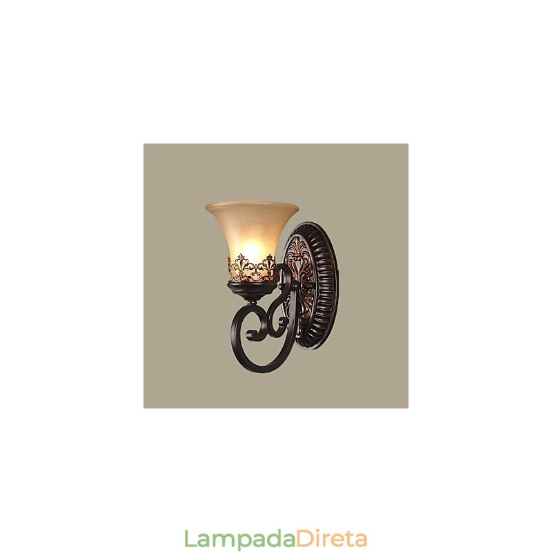 Aplique de parede moderno metal anodizado polido