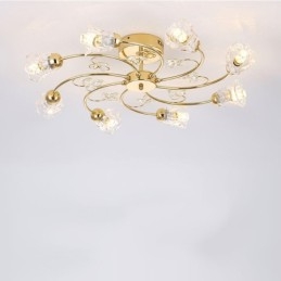 Luminárias Artísticas de Alumínio Flush Mount com Cristais