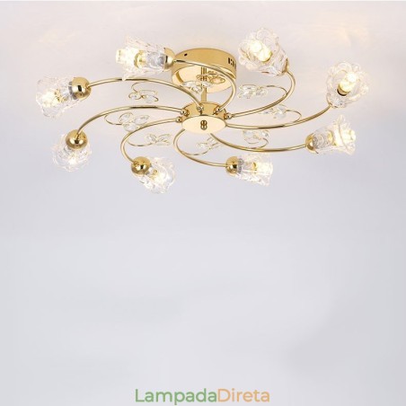 Luminárias Artísticas de Alumínio Flush Mount com Cristais Luminárias Artísticas de Alumínio Flush Mount com Cristais