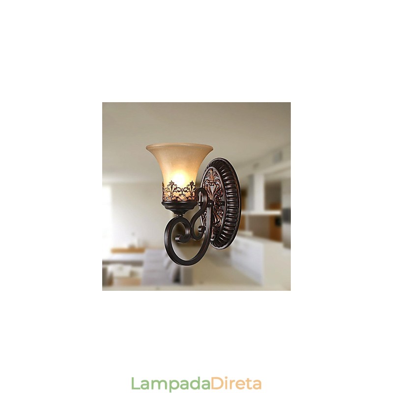 Aplique de parede moderno metal anodizado polido