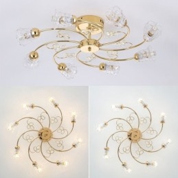 Luminárias Artísticas de Alumínio Flush Mount com Cristais