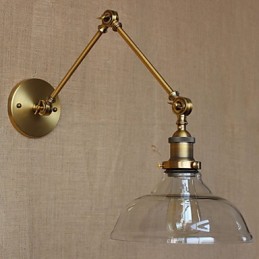 Luminária de parede decorativa estilo LOFT, moderna, de vidro, bronze, café